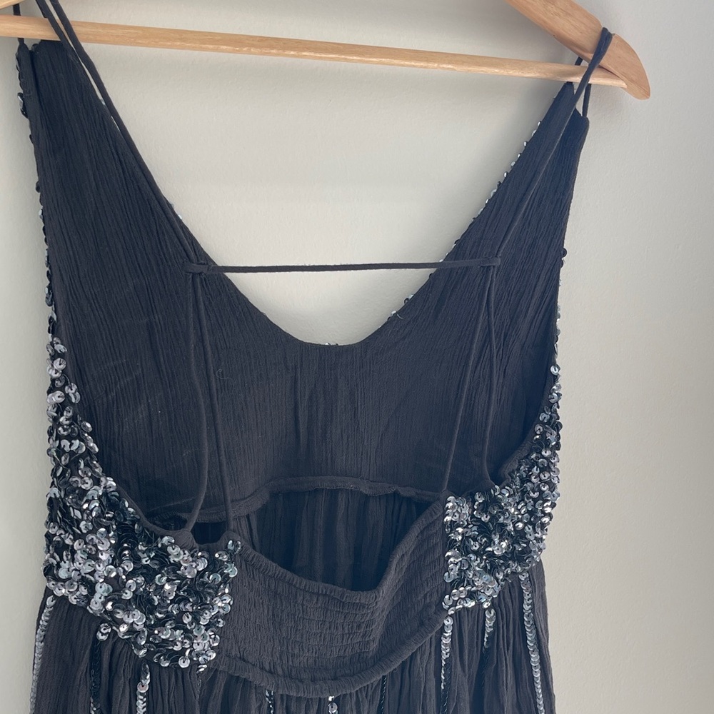 New with tags!! Free People Black Sequin Mini Dress - Picture 6 of 9